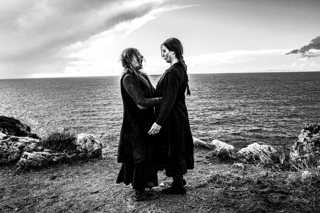 greece. peloponnese. mani. shooting of the film "fonissa" by view master films.