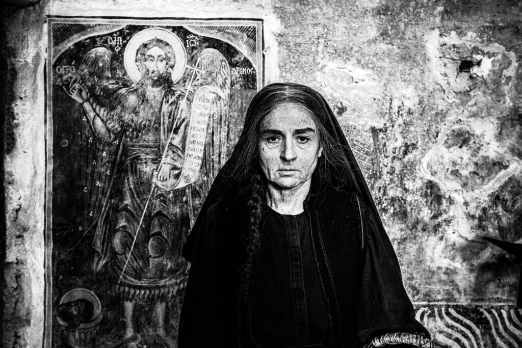 greece. peloponnese. mani. shooting of the film "fonissa" by view master films.