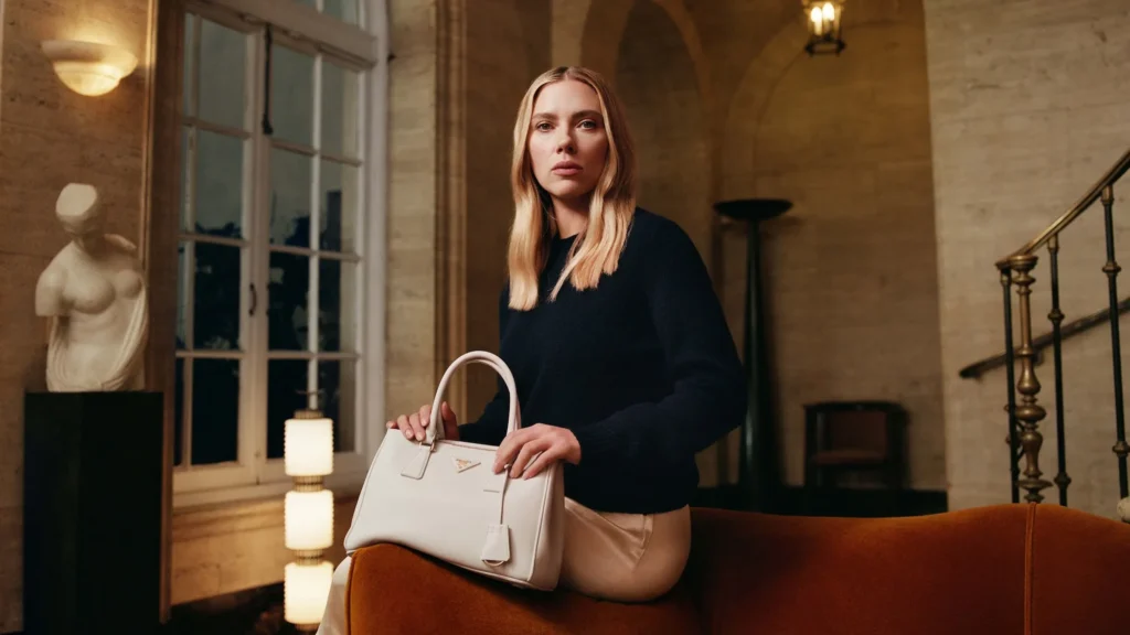 the prada galleria ad campaign directed by yorgos lanthimos and fronted by scarlett johansson.3
