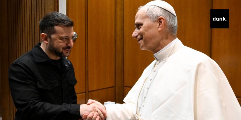 zelenski pope banner